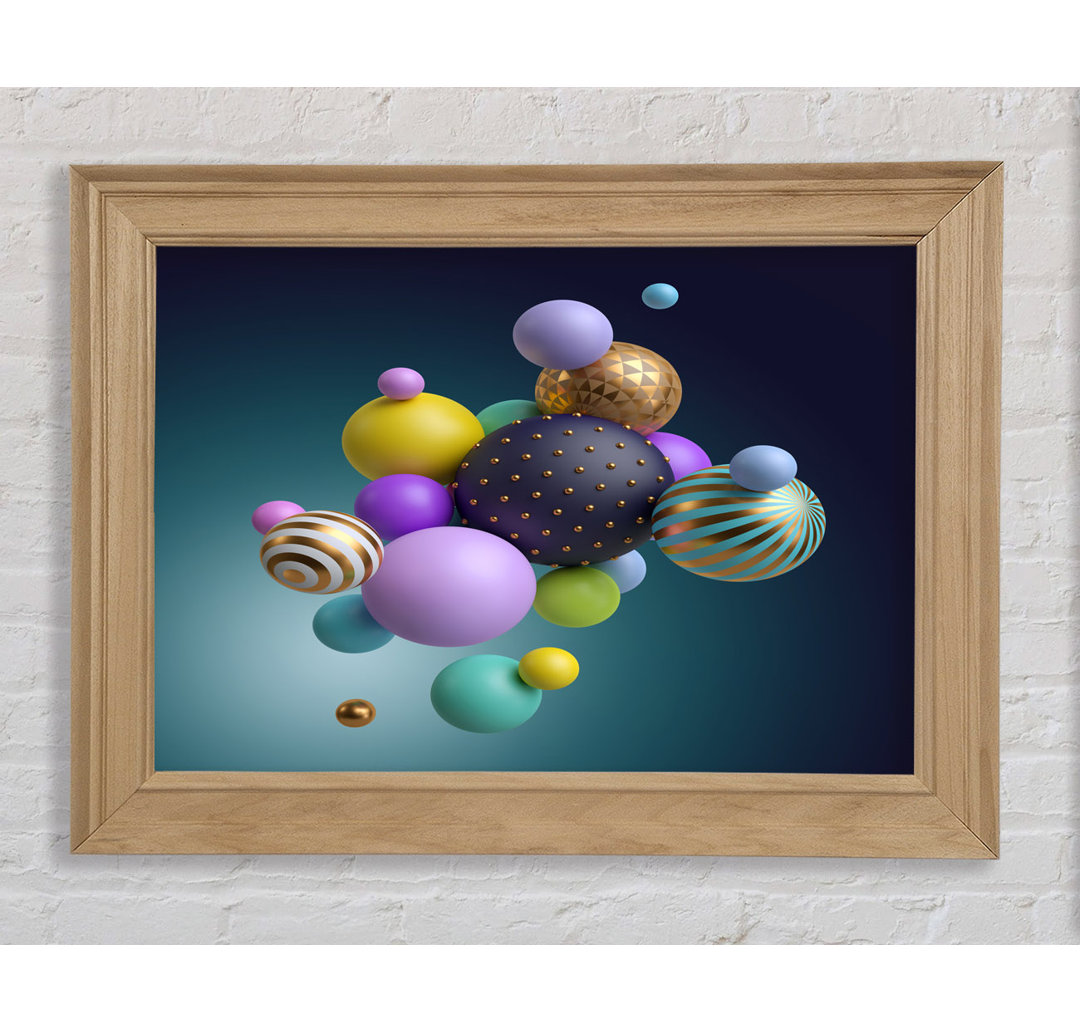 Spheres of Three Dimensional Abstract - Bilderrahmen Kunstdrucke