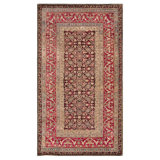 Antique Indian Agra Rug, Hand-Knotted Wool, 5'0" x 8'7", 1910