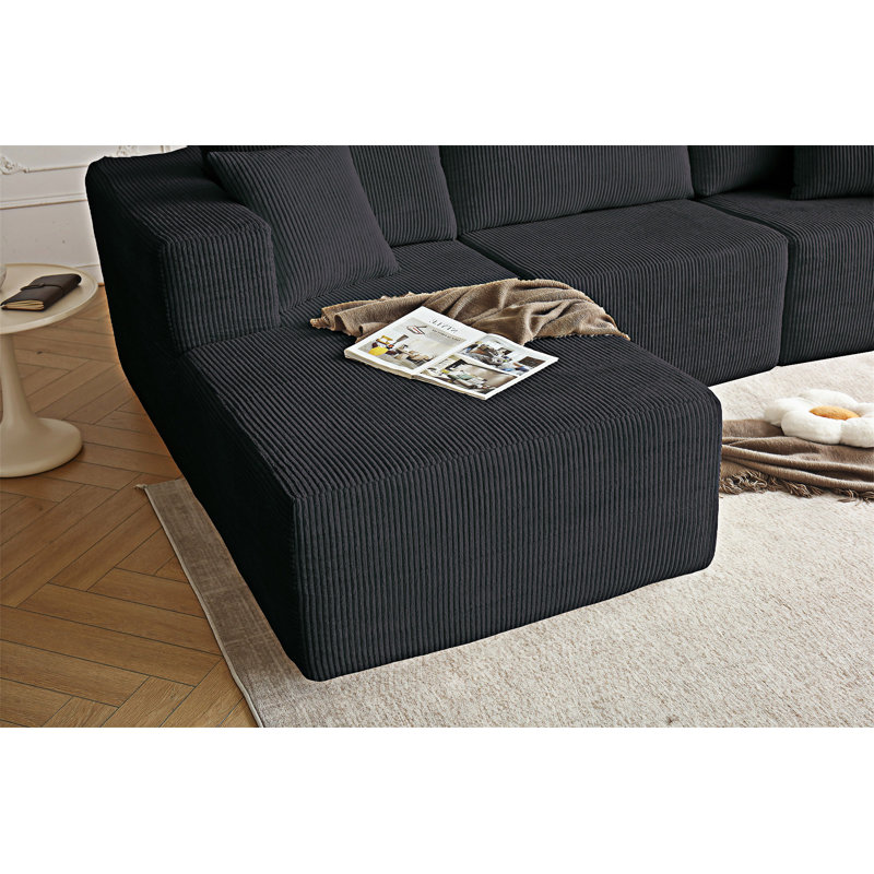 Module Sectional Sofa, Gray, Left Hand Return