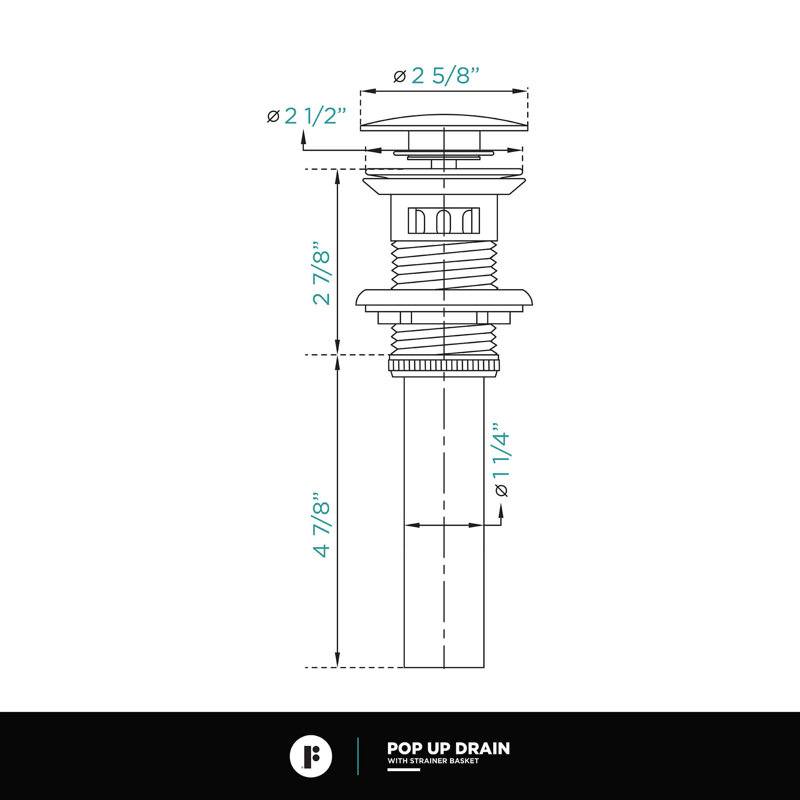 Pop Up Bathroom Sink Drain with Overflow, Satin Nickel