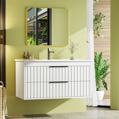 36" Floating Bathroom Vanity With Sink