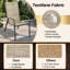 Chaises de patio empilables, tissu Textilène durable avec accoudoirs, cadre en métal robuste, chaises de salle à manger d'extérieur ergonomiques à séchage rapide pour la cour arrière et le bord de la piscine (brun, 8 pièces)-126637972-126637974