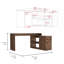 Bureau d'ordinateur moderne en L avec rangement ouvert et fermé - brun foncé-1237679868