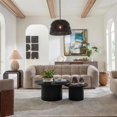 Solid Coffee Table Side Table Set