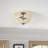 2-lamp rattan woven adjustable iron ceiling light