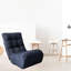 Chaise de dortoir inclinable - Assise pliable et confortable rembourrée de lin bleu marine, pratique