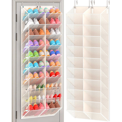 10‑Tier Over‑the‑Door Shoe Organizer, Holds 30 Pairs, Hanging Shoe Storage for Doors
