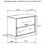 Table de chevet 2 tiroirs Edmondson