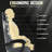 Soontrans PU Leather Gaming Chair With Footrest, Ergonomic Comfortable Video Gamer Chair For Adult, Reclining Office Computer Desk Game Chairs With Massage Lumbar Cushion and Headrest, Gray&Black-118618123