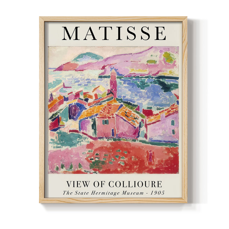 Matisse CL XXVII, reproduction d'art encadrée - bois massif, H 11 po x l 9 po