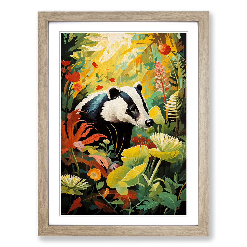 Single Picture Frame Print on Wood, 46cm H x 34cm W, Oak Framed