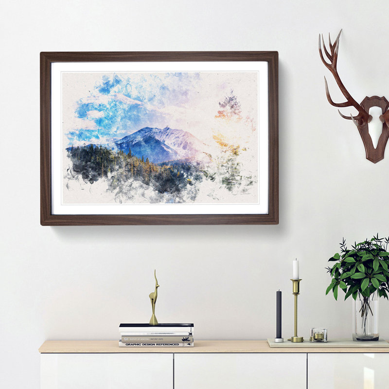 Sunlight over Canada - Picture Frame Graphic Art Print, Walnut Framed, 62cm H x 87cm W x 2cm D