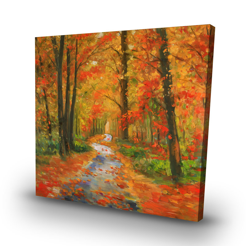Autumn trail - 32"x32" art on canvas