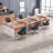 Sydonia Rectangle 6 Person Partition Desk with Cable Management
