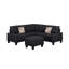 Ensemble de canapé luxueux rembourré en polyester avec structure en bois robuste et confort amélioré, parfait pour les salons modernes-1264438238