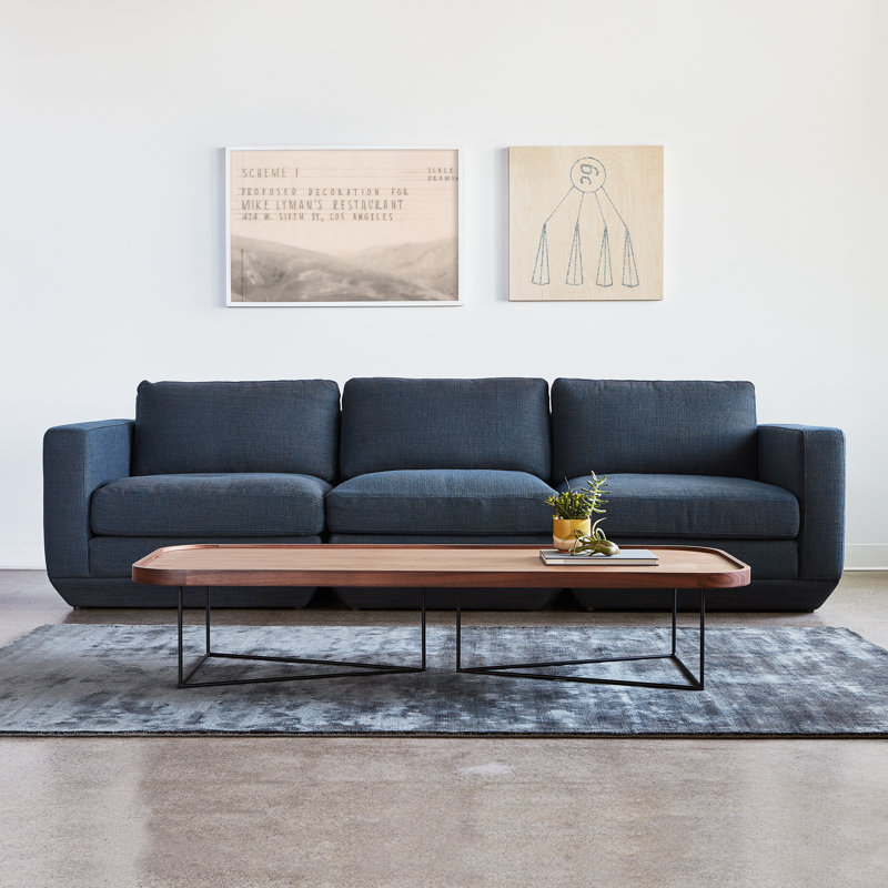 Podium Modular 3 PC Sofa, Bayview Silver Performance Twill