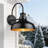 Infrared Motion Sensor Farmhouse Barn Light, 13.5" Black Outdoor Wall Sconce,Industrial Exterior Wall Lamp, 1 Pack-1563225332