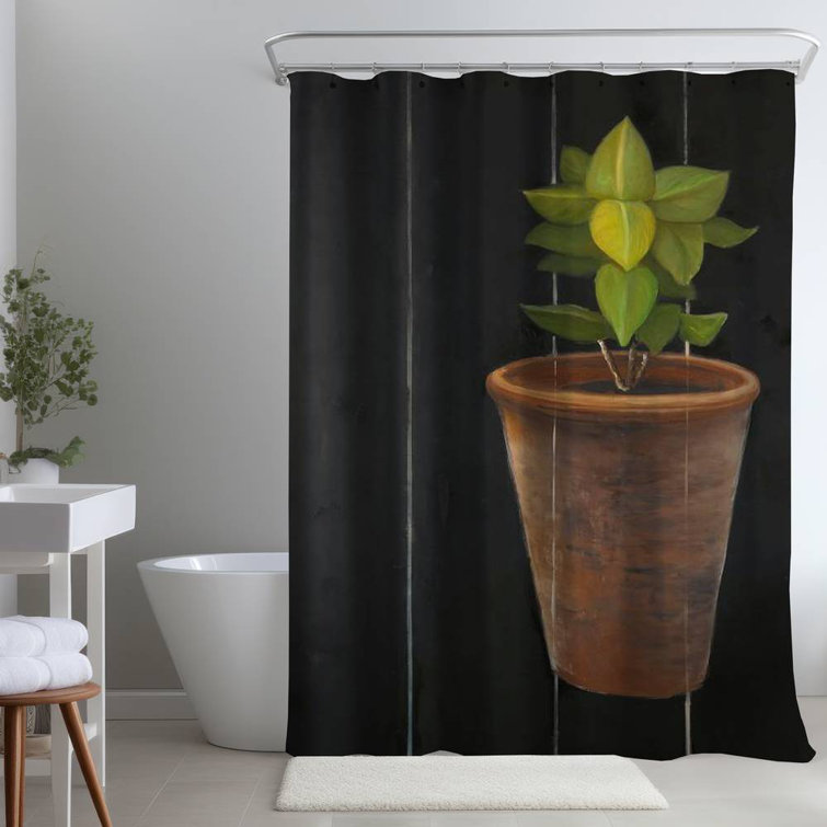 Shower Curtain Decor Woven Black Marble Amp Dull Brown Le Shower Curta –  BigProStore