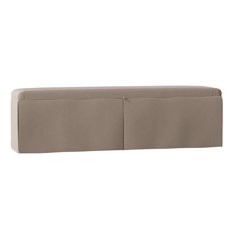 Banc de rangement à couvercle rabattable Ryan, H 21 po x l 48 po x P 18 po, Colombe Elizabeth, Brun clair