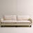 Light Retro Fabric Straight Sofa