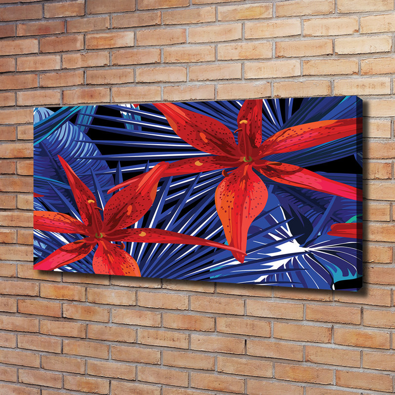 Tropical Flowers - Wrapped Canvas Print