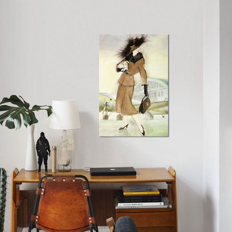 «Vintage Lady I», impression sur toile, H 40 po x l 26 po x P 1,5 po, Toile tendue, Pas de tapis