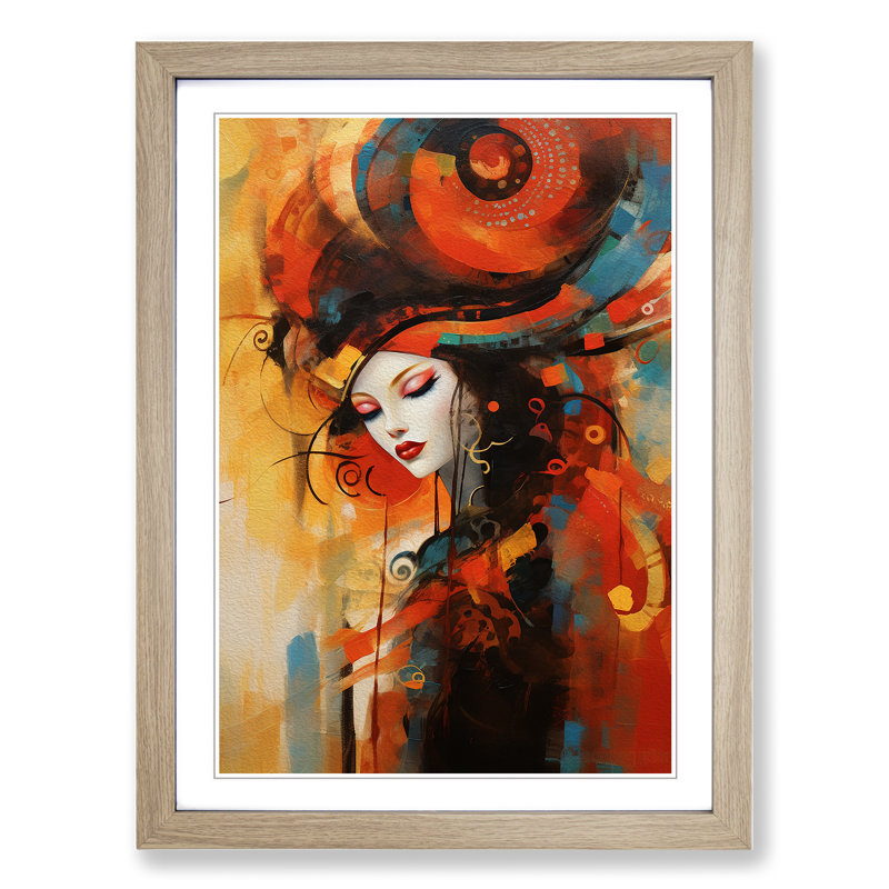 Single Picture Frame Print on Wood, Oak Framed, 64cm H x 46cm W