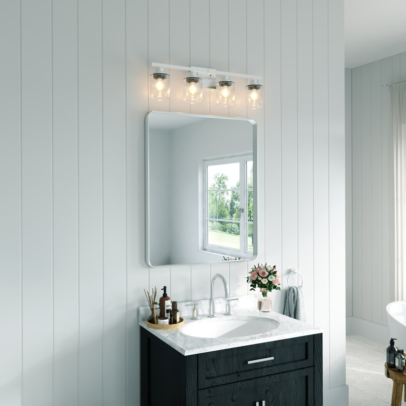 Miroir de salle de bain en aluminium, 40 po x 60 po, Argent argent