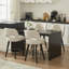 Ensemble de 4 tabourets de bar rotatifs 26,4 po, 4 pieds en bois massif noir et repose-pieds à anneau en métal-1487483732-1487483734