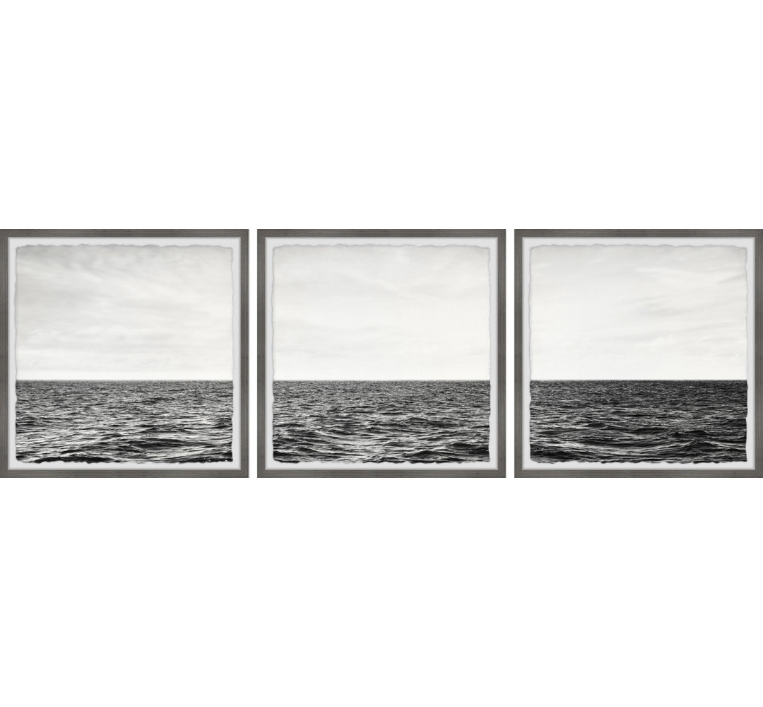 " Sky Meets The Sea " by Marmont Hill 3 - Pieces Marmont Hill 