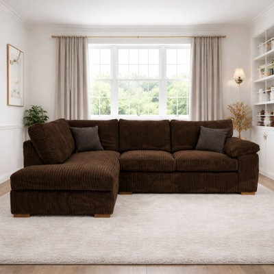 4 Seater Corduroy Sofa & Chaise