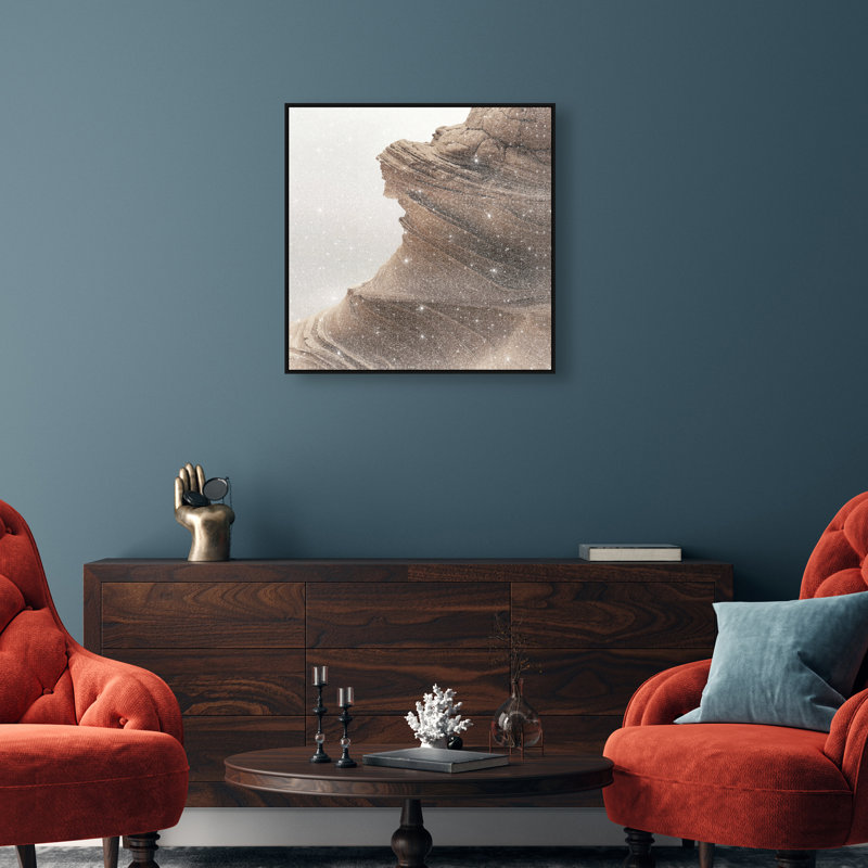Stoic Sandstone I Print by Oliver Gal, 31"H x 31"W, Black Floater Frame