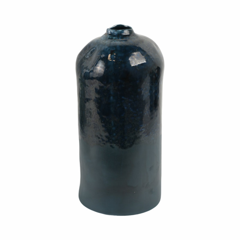Handcrafted Pottery Earthenware Vase - Round Decorative Accent With Unique Glazed Detailing - Artisan Ceramic Design For Timeless Charm