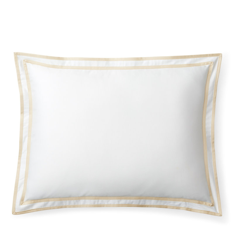 Lauren Ralph Lauren White and Flax Cotton Sateen Decorative Pillow Set