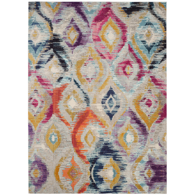 Nistler Area Rug In Grey Multi, Rectangle 235 x 335cm