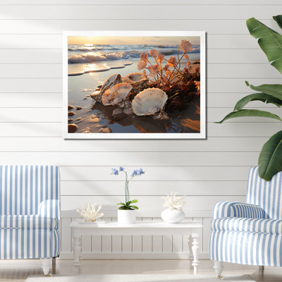 «Beach Photo Seashell Collage IV», reproduction sur toile