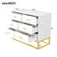 Grande commode buffet moderne à 6 tiroirs avec pieds en métal doré 39,3 po-531112022