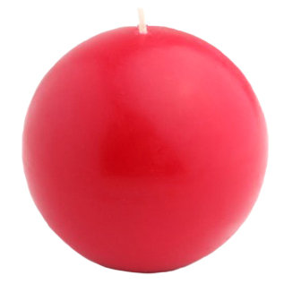 Unscented Novelty Candle, Red, 4" Diameter, Set of 2