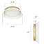 1 plafonnier encastré DEL 15,4 pouces 24 W à intensité variable 5 CCT blanc et or (paquet de 1)-134698873