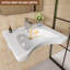 Lavabo en forme de U de 25,4 po x 21,6 po ADA accessible en fauteuil roulant avec système de support triangulaire renforcé