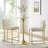 Privy Gold Stainless Steel Upholstered Fabric Bar Stool Set of 2-1784568888-1785707394