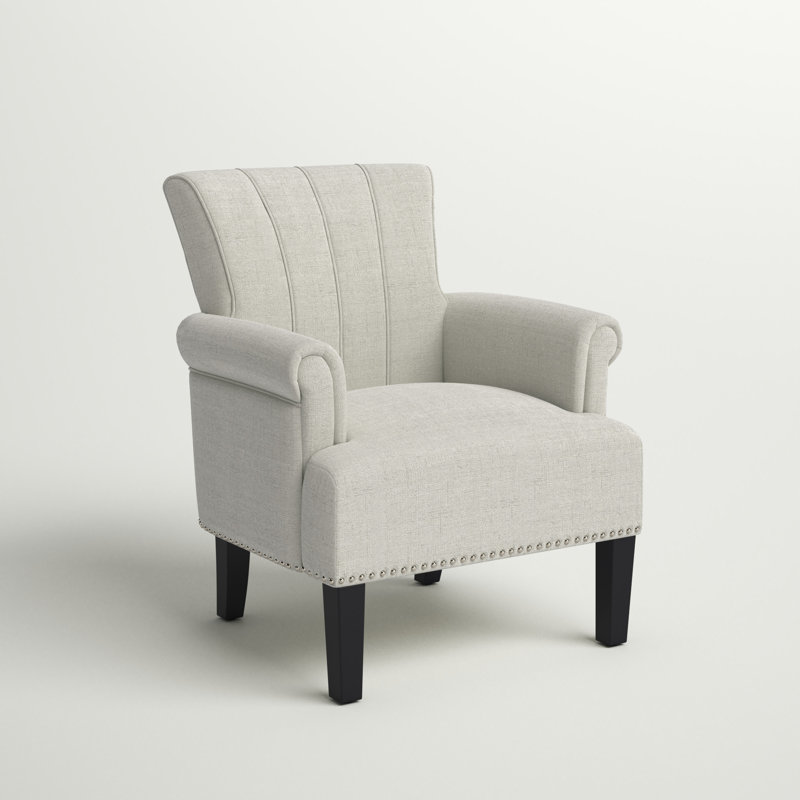 Chatham Square Upholstered Armchair, Cream 100% Polyester