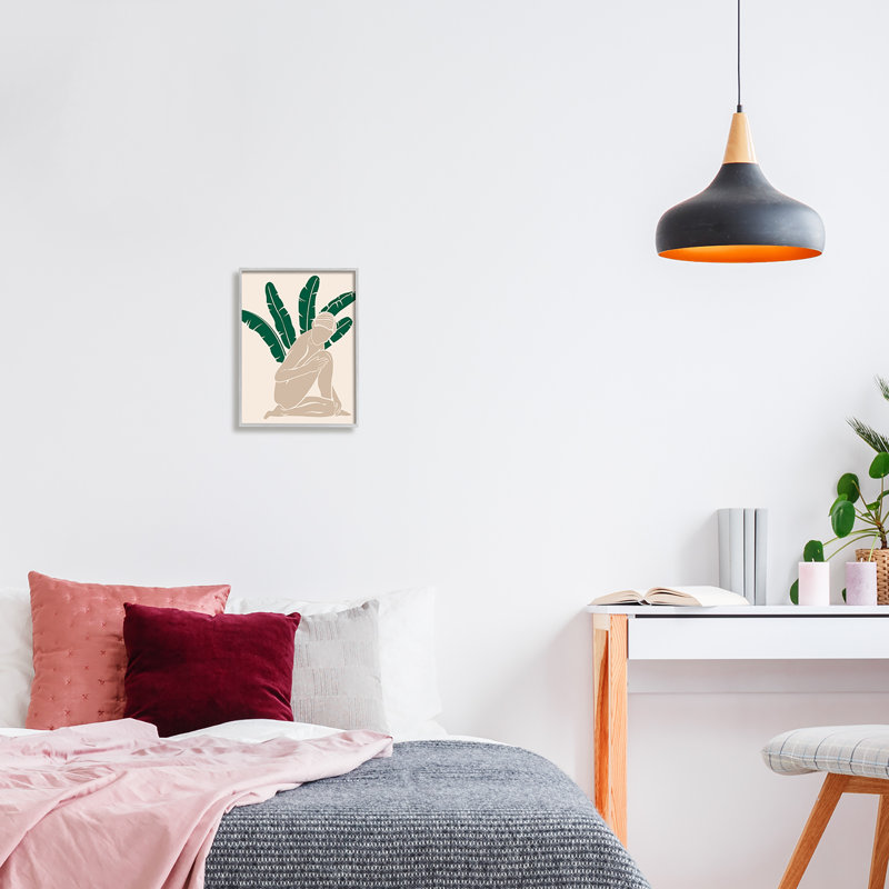 «Modern Boho Botanical Nude» par JJ Design House LLC - impression, H 14 po x l 11 po x P 1,5 po, Estampe numérique Farmhouse