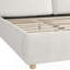 Boucle Fabric Upholstered Platform Bed with Two Removable Pillow Headboard-1818135619-1815216069