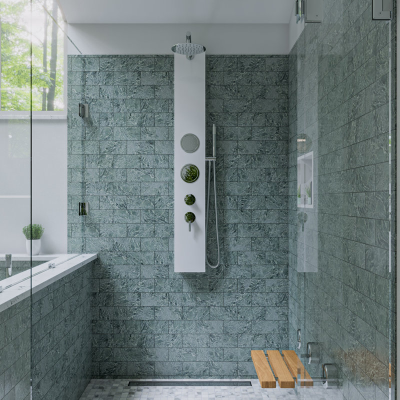 Drain de douche en acier inoxydable 2 po, Acier inoxydable poli
