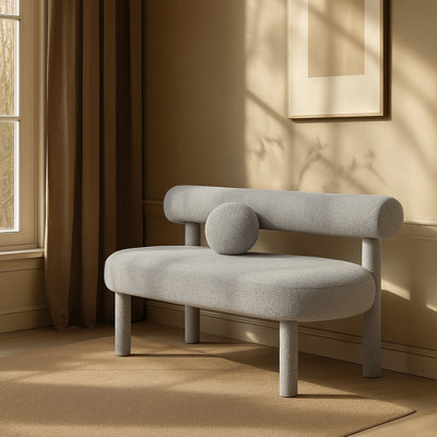 Boucle Upholstered Bench