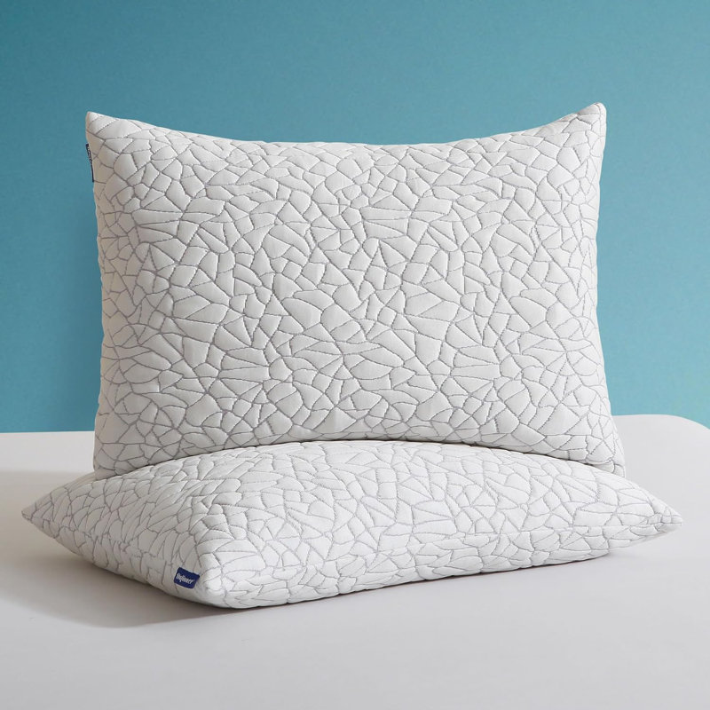 Medium Support Memory Foam Cooling Pillows (Set of 2), 20" x 36" 