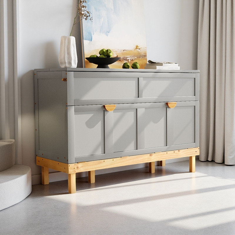 Grand lit escamotable, gris