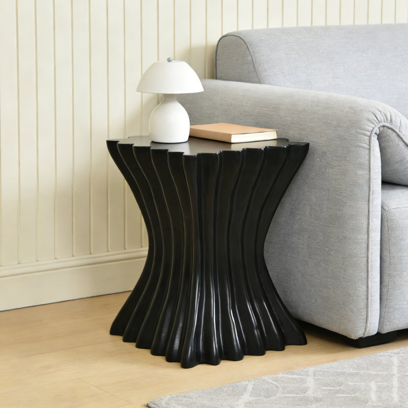Table d'appoint d'extérieur, Noir