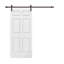 Panelled Wood and Metal Barn Door-54249908-54249909